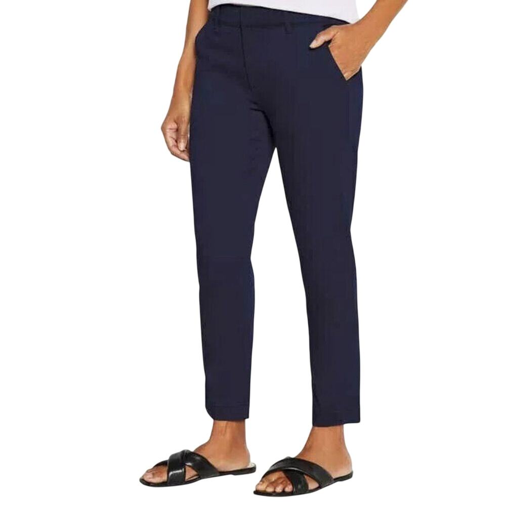 NWT Banana Republic Cropped Chino Classic Pants Navy Blue Size 14